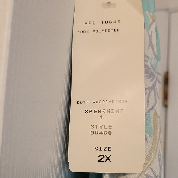 Pleated Blue and Green Midi Skirt for Casual Resort Wear - Picture 7 of 9